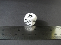 Dice : d6 16mm black cat