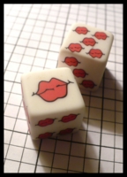 Dice : Dice - 6D - Lips Dice White and Pink Ebay Jan 2010