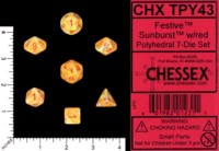 Dice : MINT63 CHESSEX FESTIVE SUNBURST CHX TPY43