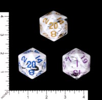 Dice : MINT63 METALLIC DICE GAMES D20 LARGE MARBLE