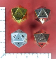 Dice : MINT63 METALLIC DICE GAMES D20 LARGE ZINC