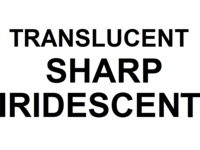 Dice : NON NUMBERED TRANSLUCENT SHARP IRIDESCENT 00