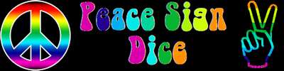 peace sign / symbol dice