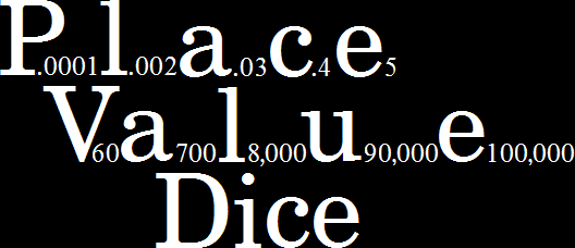 place value dice