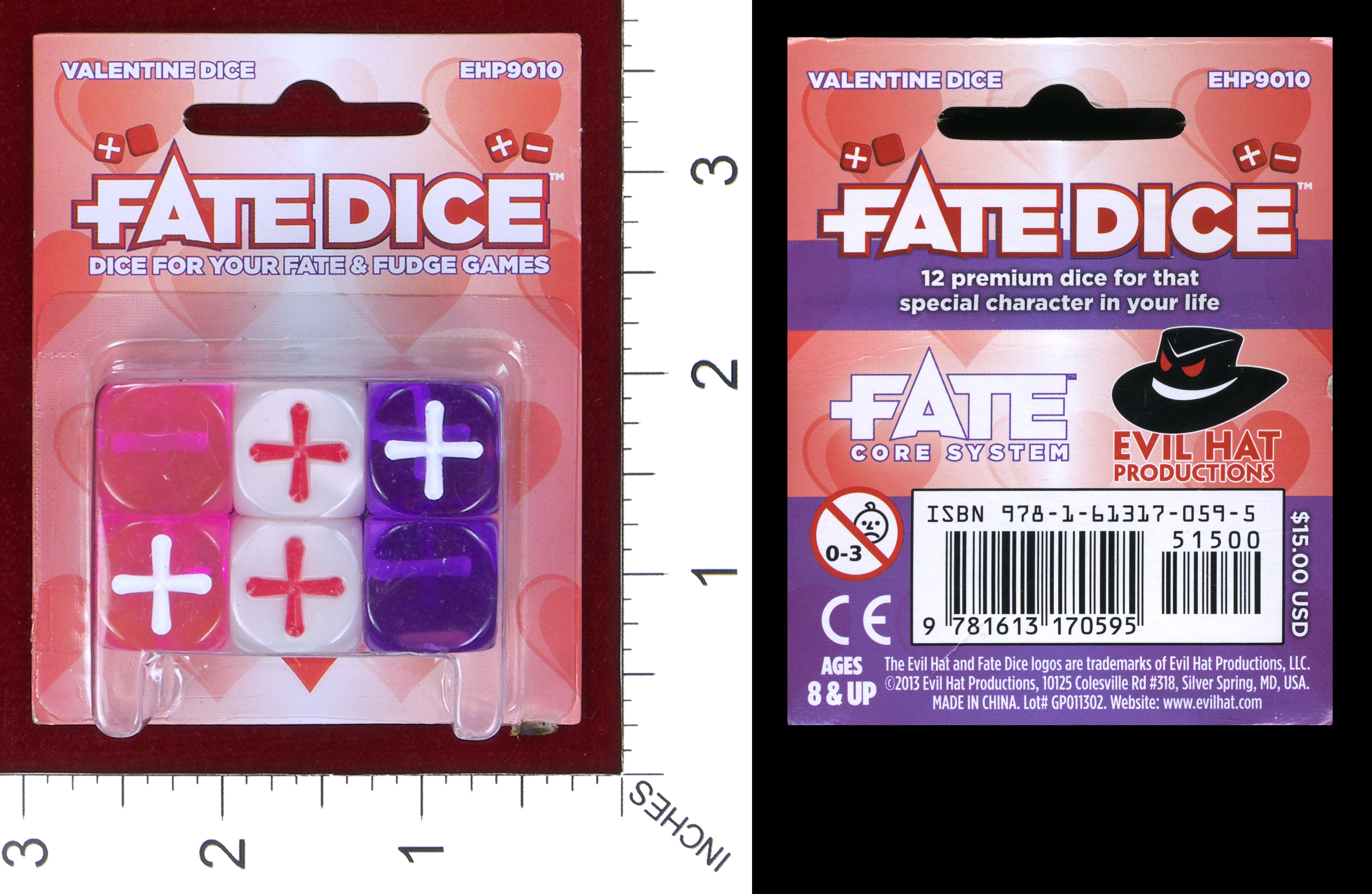Evil Hat Productions EHP09019 Fire Dice Fate Dice