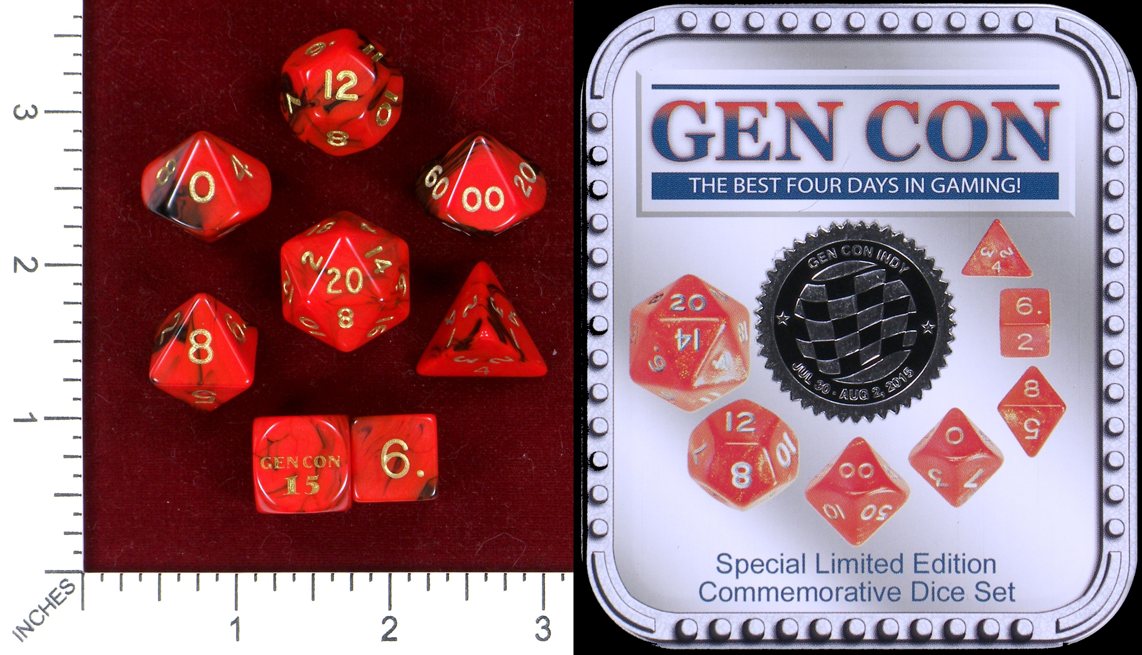 *** Gen Con 2020 Limited Edition Dice Set Crystal Caste Logo with D6 *** 