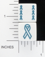Dice : D6 OPAQUE ROUNDED SOLID CHARITY KOPLOW PROSTATE CANCER