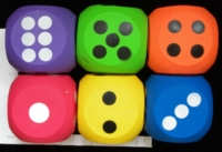 Dice : FOAM UNKNOWN INFLATED RUBBER SPECTRUM DICE 01
