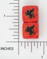 Dice : D6 2 OPAQUE ROUNDED SPECKLED ADVANCING HORDES GRYPHON 01
