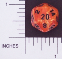 Dice : D20 OPAQUE ROUNDED SWIRL CHESSEX VORTEX 02