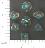 Dice : MINT8 CC BLACK FIRE OPAL WITH TEAL
