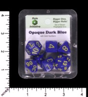 Dice : MINT65 ROLE FOR INITIATIVE OPAQUE BLUE WITH YELLOW