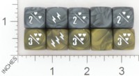 Dice : NON NUMBERED OPAQUE ROUNDED IRIDESCENT SWIRL FANTASY FLIGHT DESCENT ROAD TO LEGEND 01