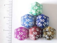 Dice : D30 OPAQUE ROUNDED SWIRL 1