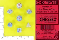 Dice : MINT63 CHESSEX VORTEX ICE BLUE CHX TPY66