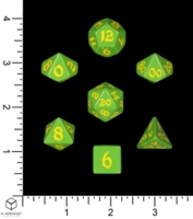 Dice : MINT70 Q WORKSHOP RUNIC CLASSIC GREEN WITH YELLOW