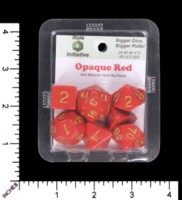 Dice : MINT65 ROLE FOR INITIATIVE OPAQUE RED WITH GOLD