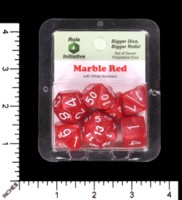 Dice : MINT65 ROLE FOR INITIATIVE IRIDESCENT MARBLE RED