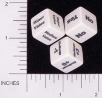 Dice : NON NUMBERED OPAQUE ROUNDED SOLID CHESSEX GM UTILITY TREASURE VALUE YES NO ENCOUNTER LEVEL 01