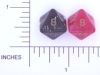 Dice : D8 OPAQUE ROUNDED SWIRL CRYSTAL CASTE UNKNOWN 01