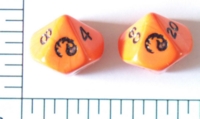 Dice : D10 OPAQUE ROUNDED SWIRL MTG MANA