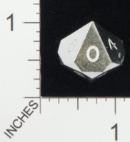Dice : D10 OPAQUE SHARP SOLID GAMESCIENCE SILVER 01