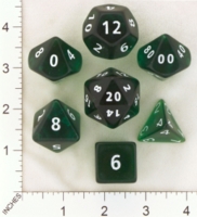 Dice : MINT19 CRYSTAL CASTE CLEAR ROUNDED SOLID DARK GREEN 02