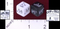 Dice : D6 OPAQUE ROUNDED SOLID M D WOERPEL COW SPOTS 01