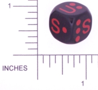 Dice : NON NUMBERED OPAQUE ROUNDED SOLID BLACK 02