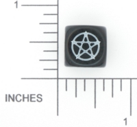 D6 OPAQUE ROUNDED IRIDESCENT DICE AND GAMES PENTAGRAM
