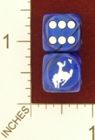 Dice : MINT26 CHESSEX CUSTOM FOR JSPASSNTHRU COWBOY WITH BRONCO 01