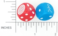 Dice : NON NUMBERED OPAQUE ROUNDED SOLID DICE AND GAMES 01