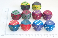 Dice : LG PLASTIC OPAQUE ROUNDED SPECKLED CHESSEX 01