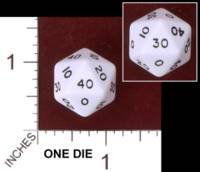 Dice : D20 OPAQUE ROUNDED SOLID UNKNOWN WHITE 01