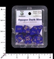 Dice : MINT65 ROLE FOR INITIATIVE OPAQUE BLUE WITH GOLD