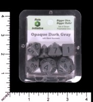 Dice : MINT65 ROLE FOR INITIATIVE OPAQUE GREY WITH BLACK