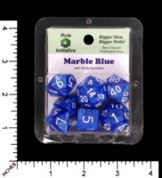 Dice : MINT65 ROLE FOR INITIATIVE IRIDESCENT MARBLE BLUE