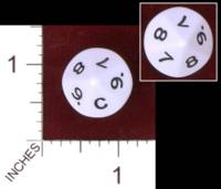 Dice : D10 OPAQUE ROUNDED SOLID UNKNOWN 7 8 8 C 01