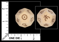 Dice : MINT86 UNNOWN CHINESE WOODEN D12 PLANETS