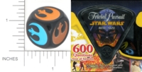 Dice : NON NUMBERED OPAQUE ROUNDED SOLID PARKER BROTHERS TRIVIAL PURSUIT BITE SIZE STAR WARS 01