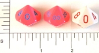 Dice : D10 OPAQUE ROUNDED SOLID PINK