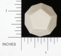 Dice : BLANK D12 OPAQUE ROUNDED SOLID 1