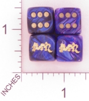 Dice : D6 OPAQUE ROUNDED SWIRL CHESSEX CUSTOM 33 FOR JSPASSNTHRU ORIENTAL DRAGON