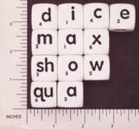 Dice : NON NUMBERED OPAQUE ROUNDED SOLID FAMILY LEARNING LETTER 01