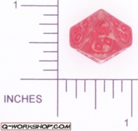 Dice : D10 CLEAR ROUNDED SOLID Q WORKSHOP DRAGON RERELEASE 04