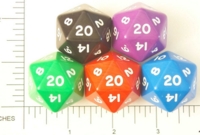 Dice : D20 OPAQUE ROUNDED SOLID JUMBO