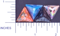 Dice : D4 OPAQUE ROUNDED IRIDESCENT CHESSEX MENAGERIE 02