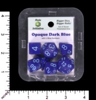 Dice : MINT65 ROLE FOR INITIATIVE OPAQUE BLUE WITH BLUE