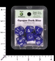 Dice : MINT65 ROLE FOR INITIATIVE OPAQUE BLUE WITH WHITE