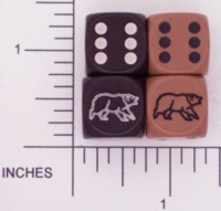 Dice : D6 OPAQUE ROUNDED SOLID KOPLOW 02